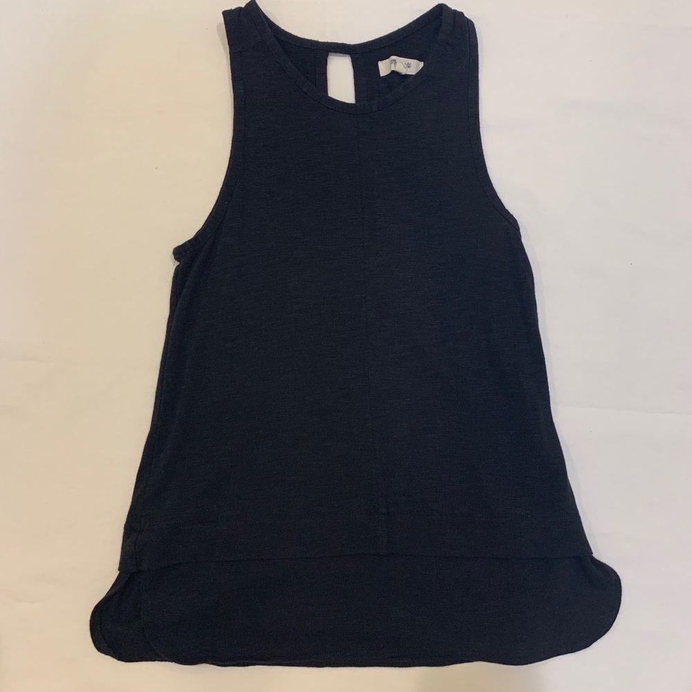 black high neck tank top
